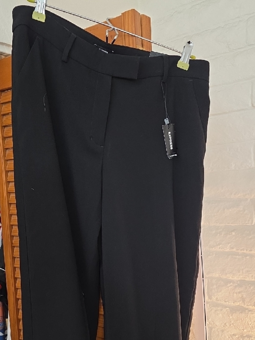 Express Black Editor Relaxed Trouser Mid Rise Dress Pants - Express - Picture 4 of 4